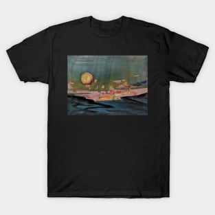 Green Sunset Painting T-Shirt